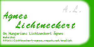 agnes lichtneckert business card